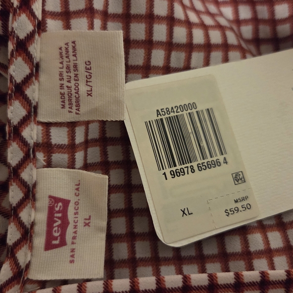 ✅️NEW Levi's Women's Clementine Cap Sleeve Red Gingham Mini Dress, SIZE: XL - Picture 13 of 16